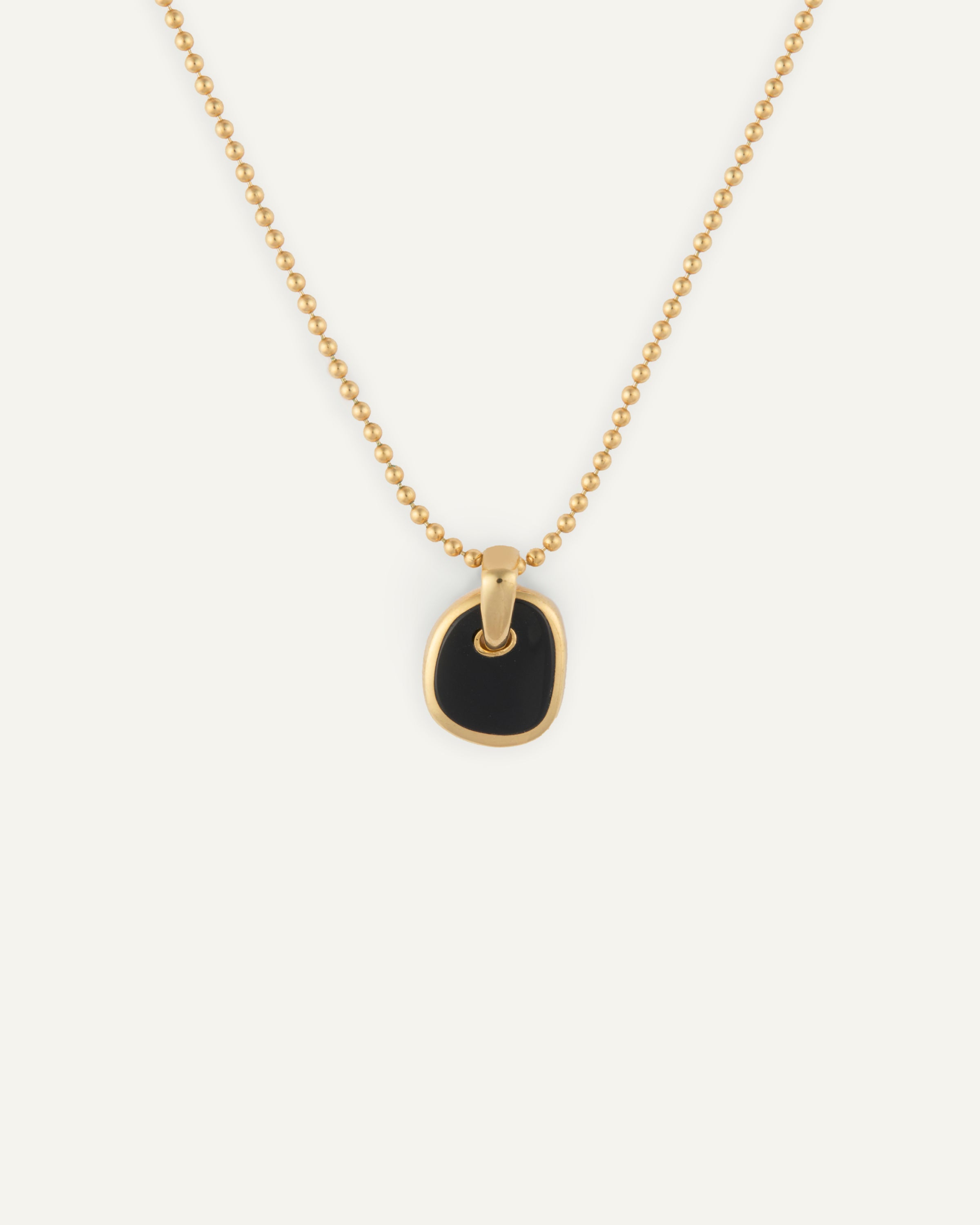 irregular signet necklace in gold – Hernan Herdez
