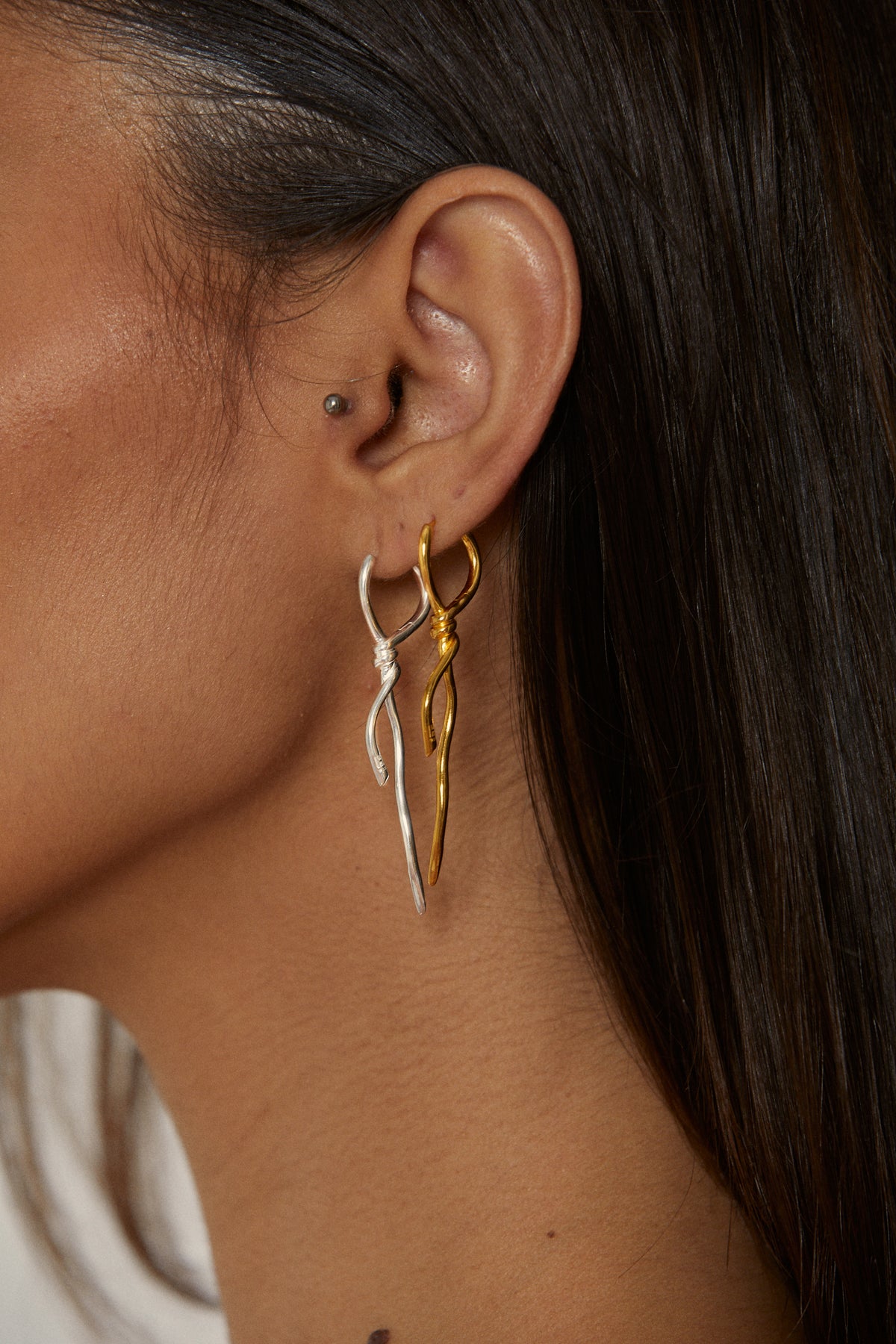 fine cable earring