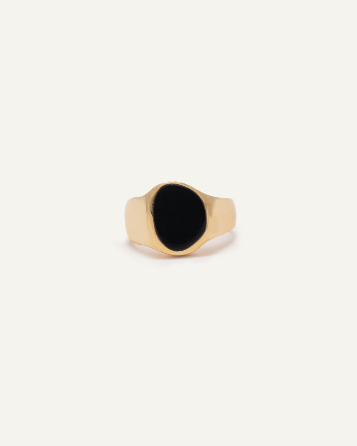 irregular signet ring in gold