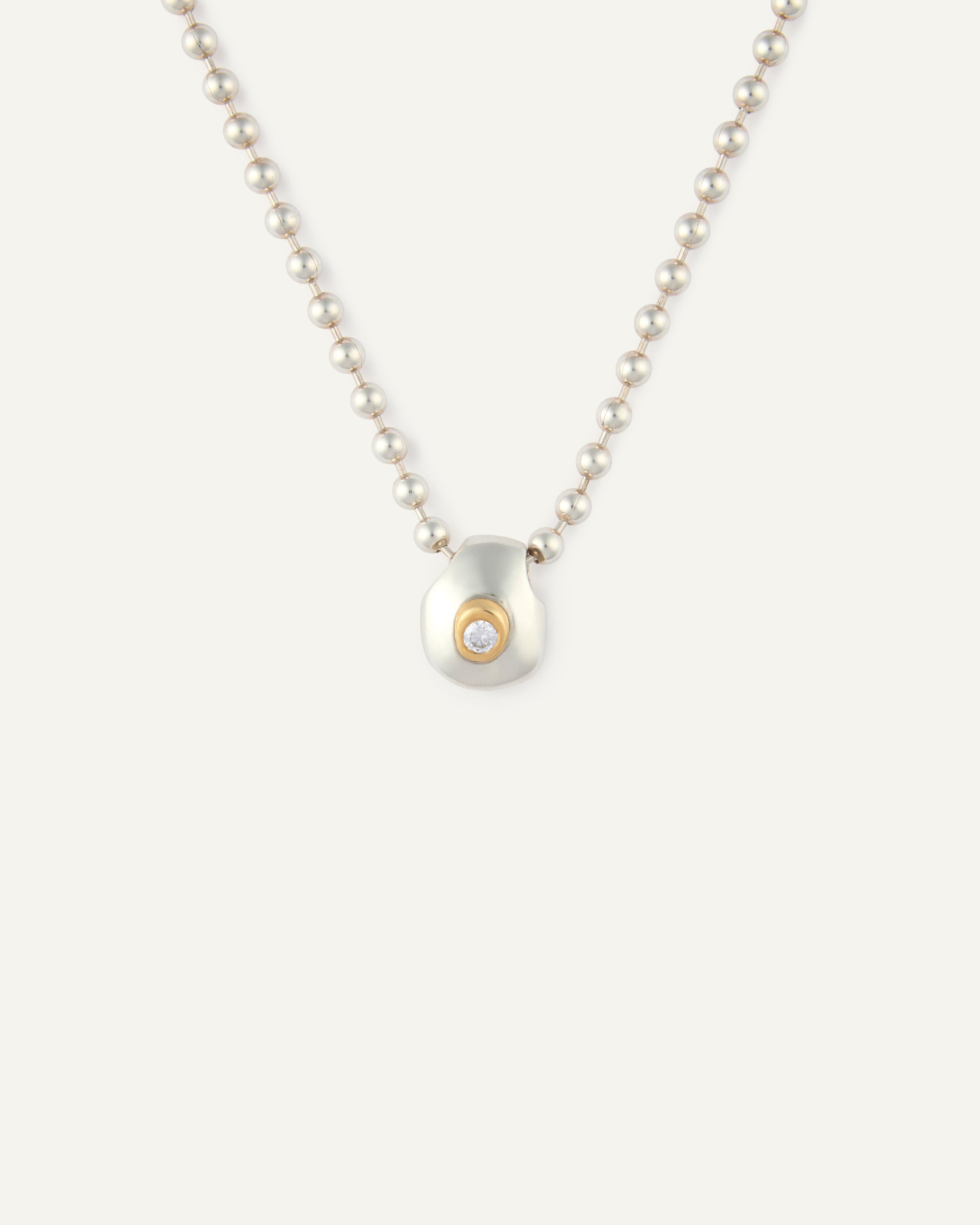 diamond signet necklace
