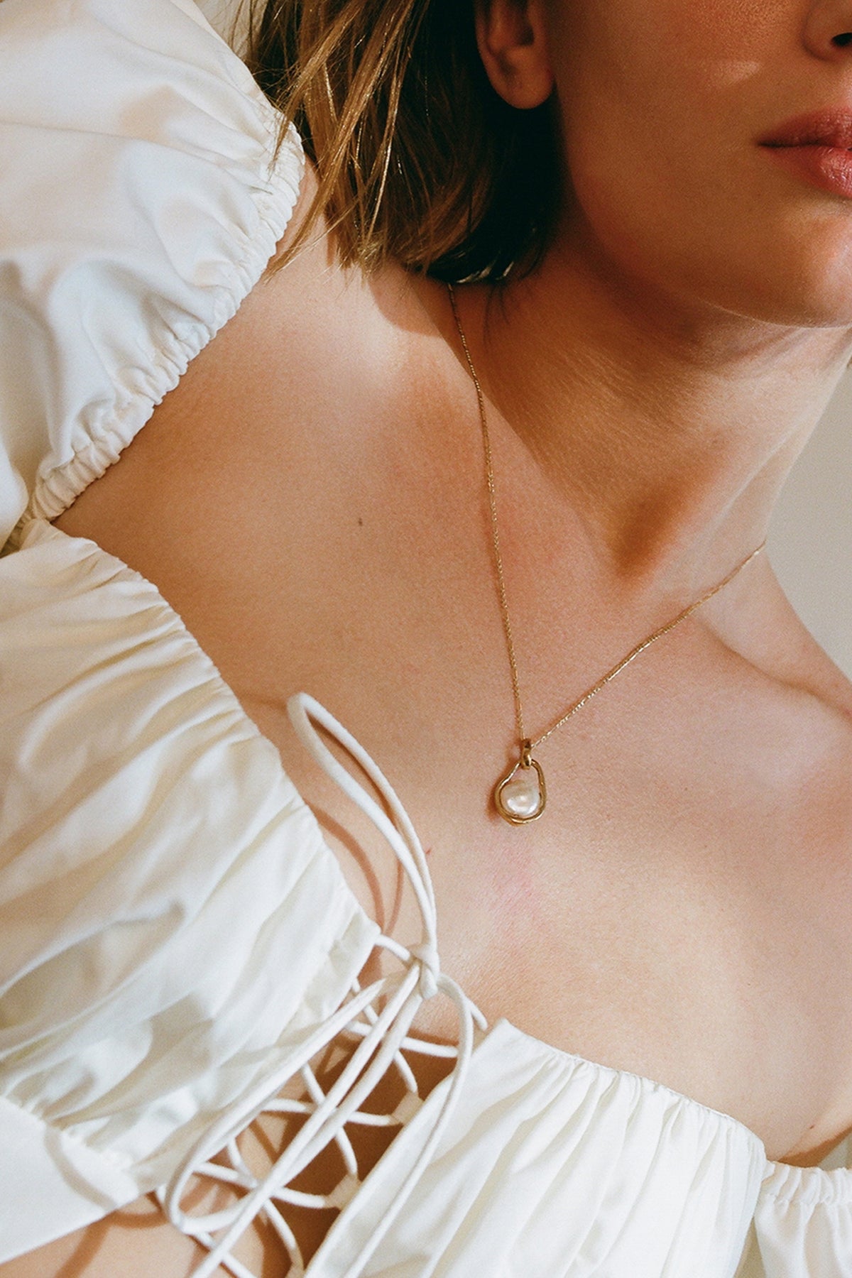 caged pearl necklace